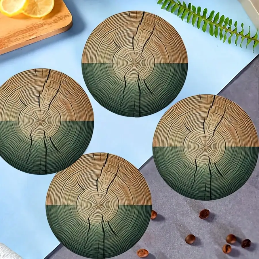 6pcs Wooden Coaster Set, 10cm Diameter, 0.3cm Thick, Green Olive Round Pattern Home Round Coasters, Seasonal Holiday Decor Rustic Wooden Coasters, Suitable For Bedroom, Living Room, Kitchen, Office, Party, Home Decor, Tabletop Decor, Gift
6pcs Wooden Coaster Set, 10cm Diameter, 0.3cm Thick, Green Olive Round Pattern Home Round Coasters, Seasonal Holiday Decor Rustic Wooden Coasters, Suitable For Bedroom, Living Room, Kitchen, Office, Party, Home Decor, Tabletop Decor, Gift
