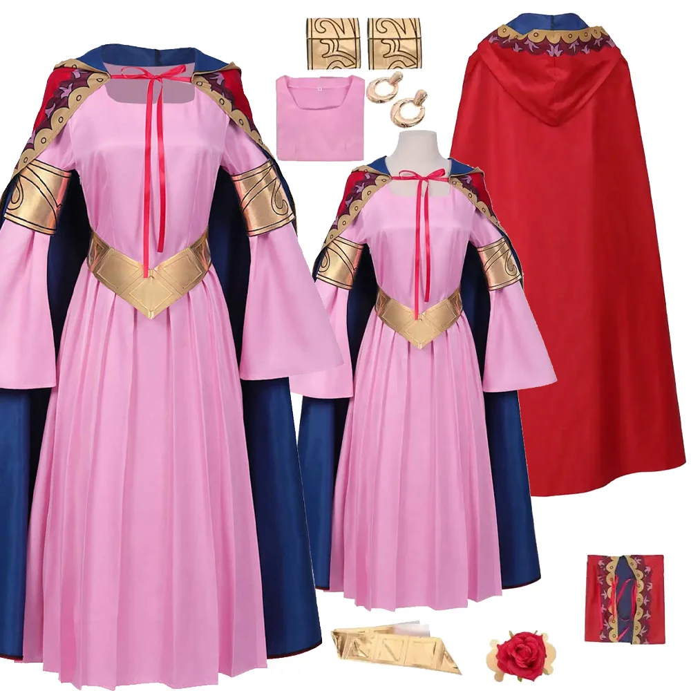 Female Nefertari D. Vivi Cosplay Pink Dress Earrings Cloak Anime Piece Roleplay Costume Outfits Halloween Carnival Party Suit
Female Nefertari D. Vivi Cosplay Pink Dress Earrings Cloak Anime Piece Roleplay Costume Outfits Halloween Carnival Party Suit