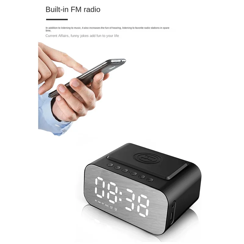 Bluetooth Беспроводное зарядное устройство, компьютерная колонка, Bluetooth Беспроводная колонка, будильник, аудиоколонка для ноутбука
Bluetooth Беспроводное зарядное устройство, компьютерная колонка, Bluetooth Беспроводная колонка, будильник, аудиоколонка для ноутбука