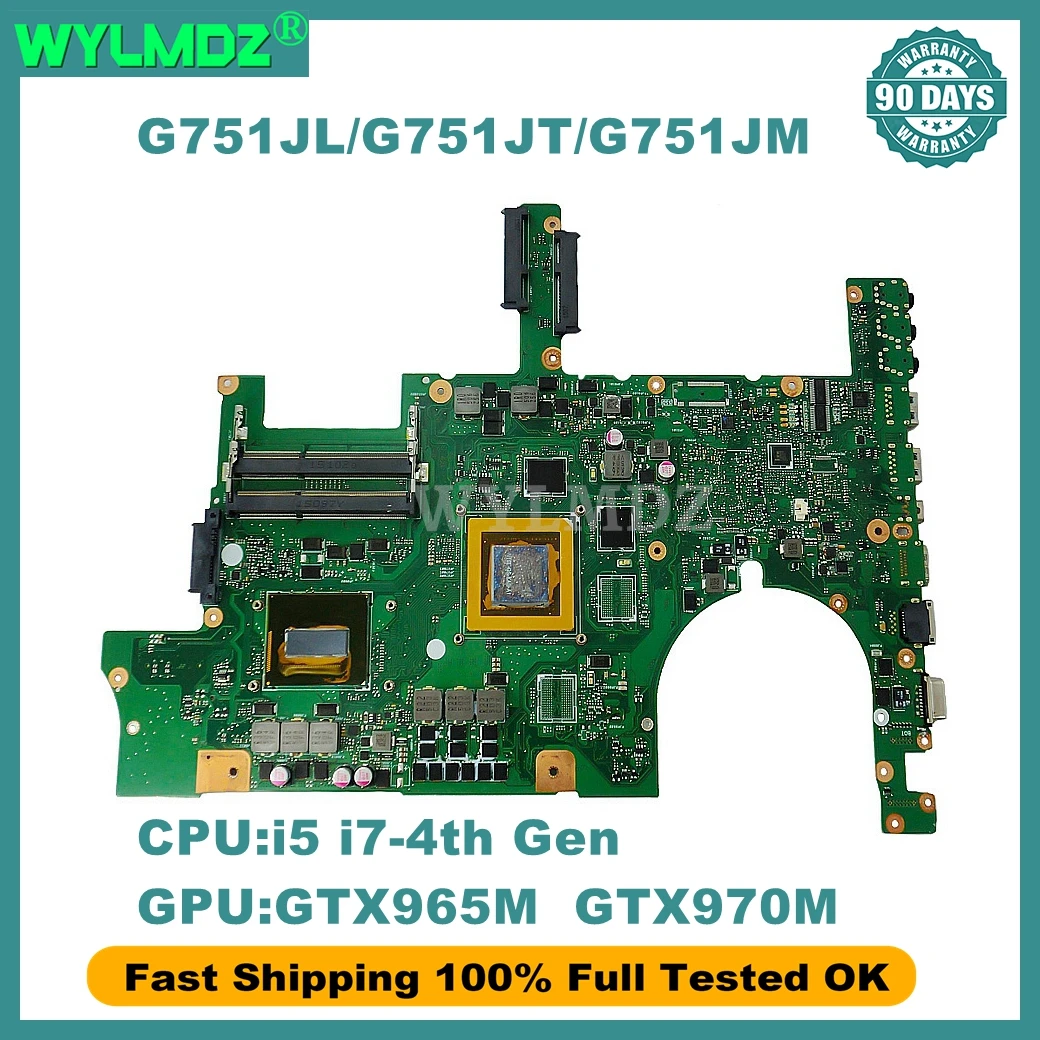 G751J Mainboard For Asus G751 G751J G751JY G751JT G751JL G751JM Laptop Motherboard i5 i7-4th Gen CPU GTX965M/970M 100% Tested OK
G751J Mainboard For Asus G751 G751J G751JY G751JT G751JL G751JM Laptop Motherboard i5 i7-4th Gen CPU GTX965M/970M 100% Tested OK