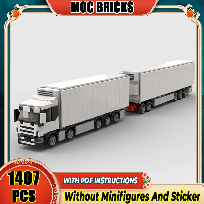 Moc Building Bricks Refrigerated Truck and Full Trailer Model Technology Modular Blocks Gifts Toys For Children DIY Set Assembly
Moc Building Bricks Refrigerated Truck and Full Trailer Model Technology Modular Blocks Gifts Toys For Children DIY Set Assembly