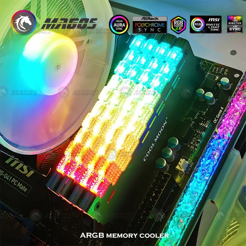 COOLMOON PC Cooling RAM Radiator Memory Block Heat Sink Cooler Heat Spreader For Desktop Computer Accessories ARGB,RA-2
COOLMOON PC Cooling RAM Radiator Memory Block Heat Sink Cooler Heat Spreader For Desktop Computer Accessories ARGB,RA-2