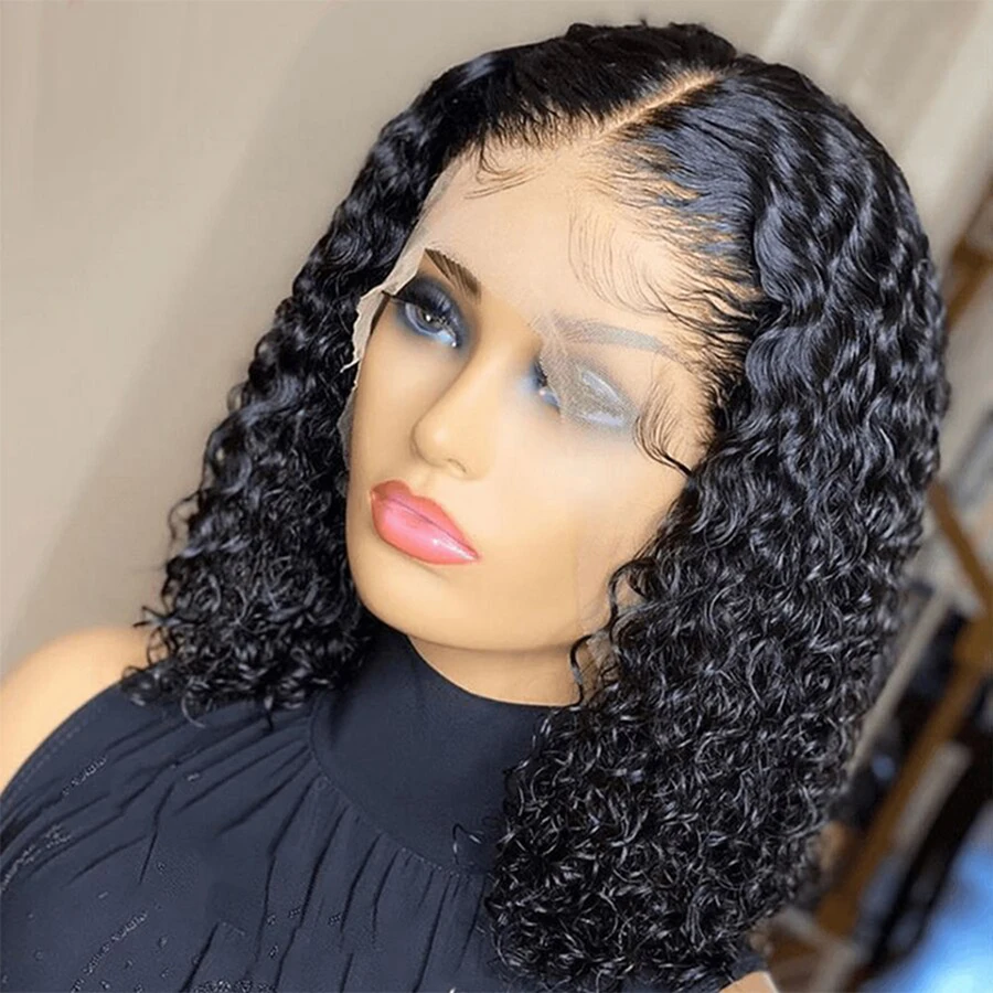 Short Curly Human Hair Wigs Deep Wave Bob Wig 4x4 Lace closure Human Hair Wigs for Women Hd Transparent 13x4 Lace Frontal Wig
Short Curly Human Hair Wigs Deep Wave Bob Wig 4x4 Lace closure Human Hair Wigs for Women Hd Transparent 13x4 Lace Frontal Wig