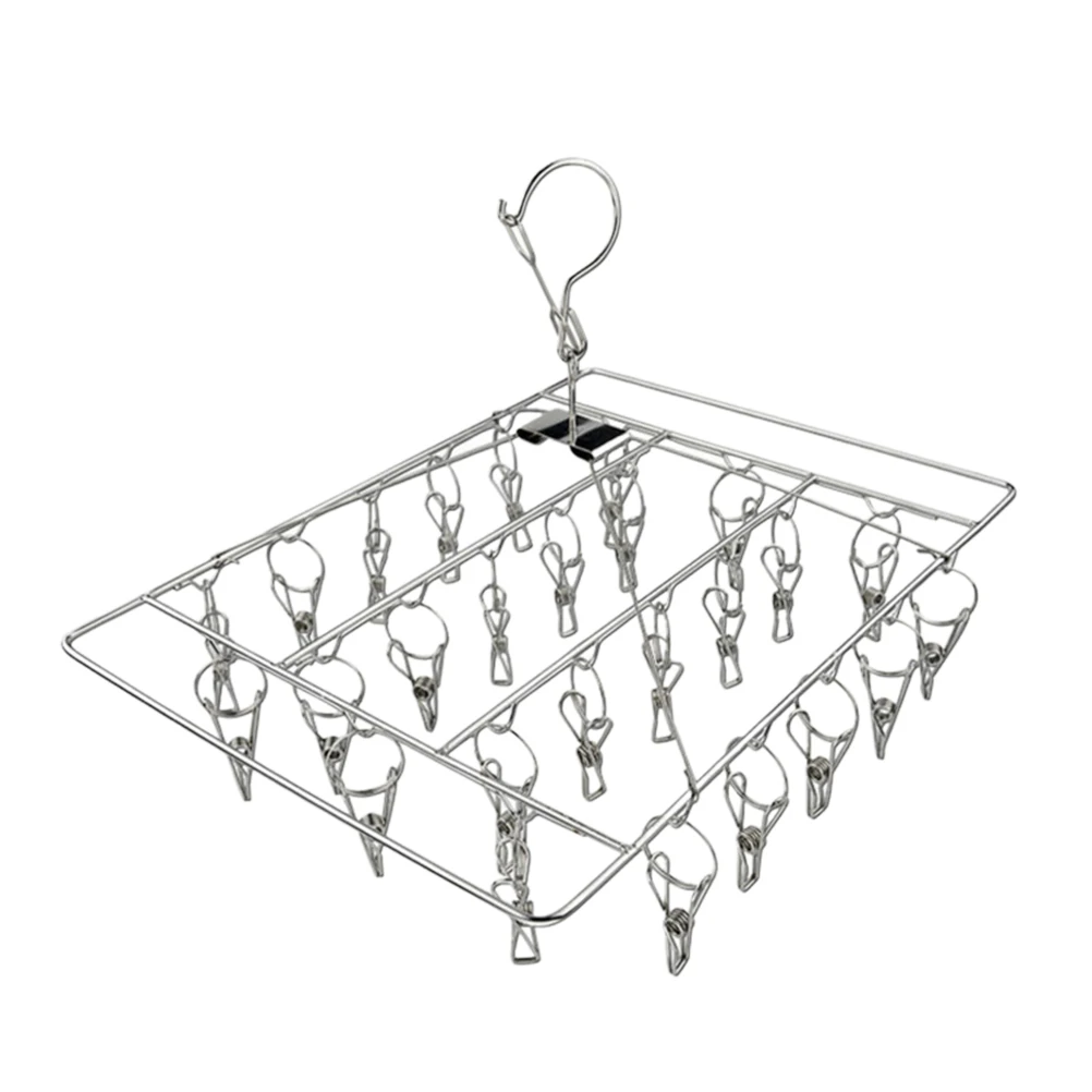 26 Pegs Sock Drying Rack Metal Windproof Clothespin Hook Space Saver Laundry Hanger Swivel Hooks Square Design Sturdy Safe Use
26 Pegs Sock Drying Rack Metal Windproof Clothespin Hook Space Saver Laundry Hanger Swivel Hooks Square Design Sturdy Safe Use