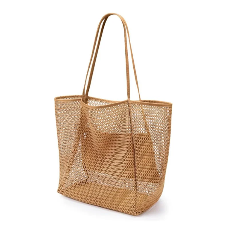 Outdoor Travel Foldable Net Beach Bag, Women Breathable Mesh Single Shoulder Tote Bag Casual Portable Daily Storage Handbag
Outdoor Travel Foldable Net Beach Bag, Women Breathable Mesh Single Shoulder Tote Bag Casual Portable Daily Storage Handbag