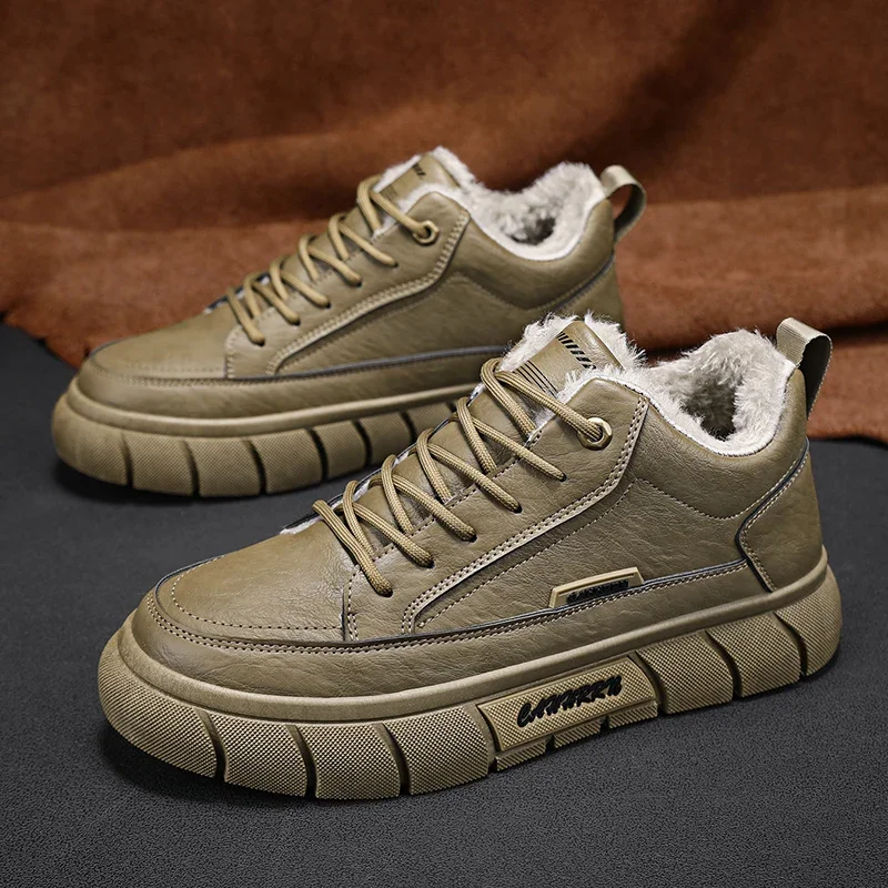 Casual Leather Shoes For Men Men's Tooling Boot Plus Velvet Keep Warm Outdoors Snow Walking Hard-wearing High Quality Mans Shoe
Casual Leather Shoes For Men Men's Tooling Boot Plus Velvet Keep Warm Outdoors Snow Walking Hard-wearing High Quality Mans Shoe