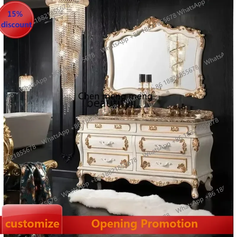 ss7486 European-Style Bathroom Cabinet Floor Oak Double Basin Wash Basin Bathroom Bathroom Cabinet Combination
ss7486 European-Style Bathroom Cabinet Floor Oak Double Basin Wash Basin Bathroom Bathroom Cabinet Combination