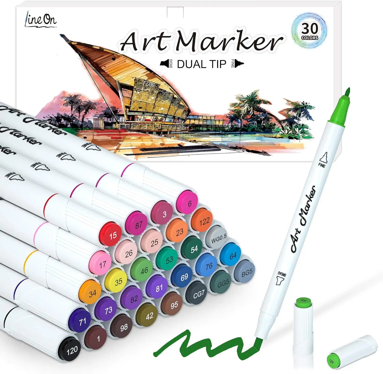 30 Colors Dual Tip Alcohol Markers for Adult Coloring, Sketching & Card Making
30 Colors Dual Tip Alcohol Markers for Adult Coloring, Sketching & Card Making