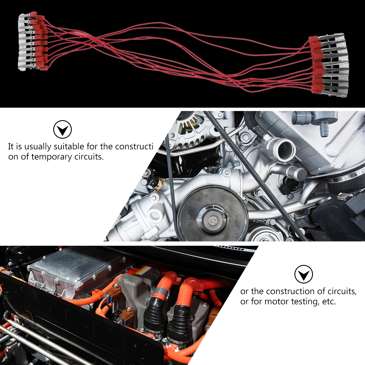 20Pcs Copper Conductor Alligator Clip Wire for Temporary Circuit Building Connection Wire Consumable Consumable
20Pcs Copper Conductor Alligator Clip Wire for Temporary Circuit Building Connection Wire Consumable Consumable