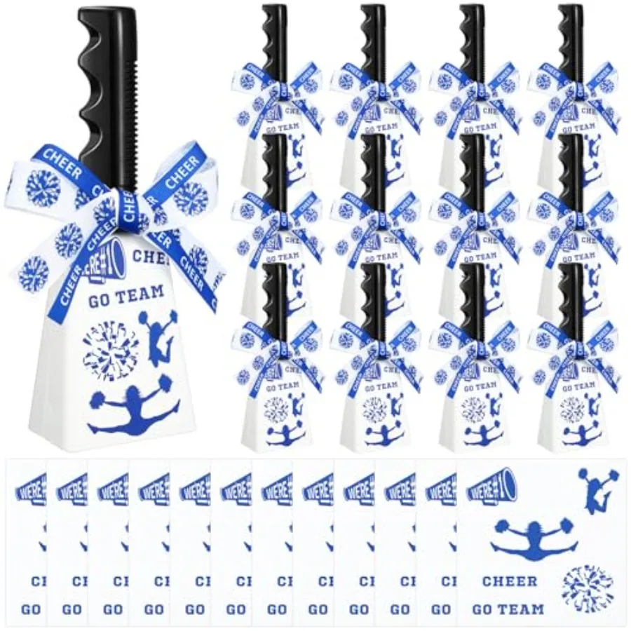 Boao 12 Pack White 8 Inches Cowbells with Ribbons and Stickers Cheering Cow Bells with Handle Noise Makers for Football Game Sp
Boao 12 Pack White 8 Inches Cowbells with Ribbons and Stickers Cheering Cow Bells with Handle Noise Makers for Football Game Sp