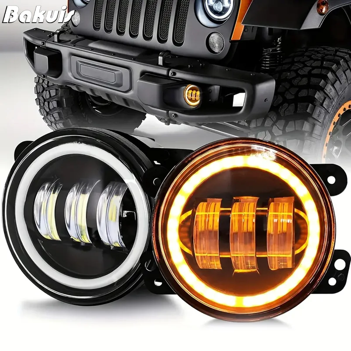4 Inch Angel Eyes LED Fog Light 12V/24V 60W Car Front Foglight 6000LM For JEEP Wrangler JK TJ LJ, For DODGE & For CHRYSLER
4 Inch Angel Eyes LED Fog Light 12V/24V 60W Car Front Foglight 6000LM For JEEP Wrangler JK TJ LJ, For DODGE & For CHRYSLER