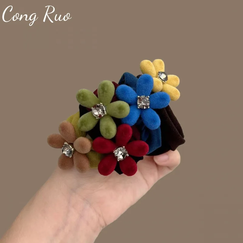 High looks autumn and winter new item, plush flower headband, rubber band headband, tied ponytail, meatball headband, no constan
High looks autumn and winter new item, plush flower headband, rubber band headband, tied ponytail, meatball headband, no constan