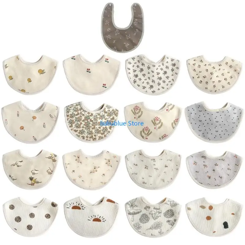 Reusable Baby Bibs Newborn Cotton Teething Bibs Round Print Burp Cloth Skin-Friendly Infant Feeding Bibs Nursing Supply 62CF
Reusable Baby Bibs Newborn Cotton Teething Bibs Round Print Burp Cloth Skin-Friendly Infant Feeding Bibs Nursing Supply 62CF