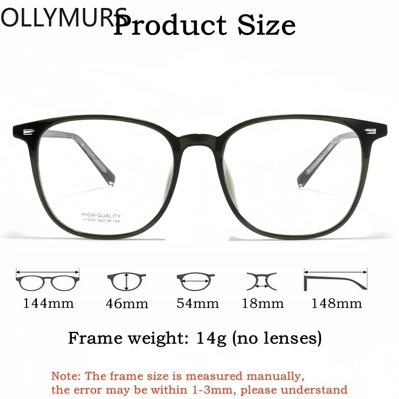 Ollymurs Retro Photochromic Anti-Blue Ray Myopia Hyperopia Progressive Eyewear Oval Optical Prescription Glasses Men and Women
Ollymurs Retro Photochromic Anti-Blue Ray Myopia Hyperopia Progressive Eyewear Oval Optical Prescription Glasses Men and Women