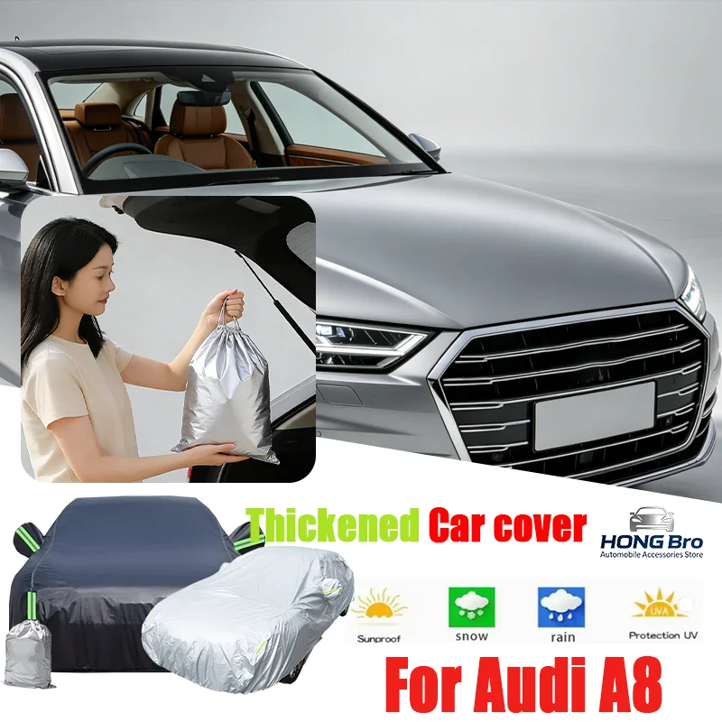 For Audi A8 Outdoor Car Cover With Reflective Strips, Waterproof Snowproof Dustproof, UV Protection Auto Accessory
For Audi A8 Outdoor Car Cover With Reflective Strips, Waterproof Snowproof Dustproof, UV Protection Auto Accessory