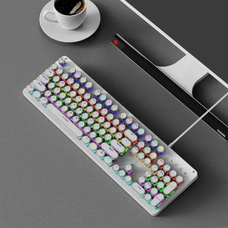 LED Illuminates Wire Mechanical Keyboard &Mouse ABS Keycaps For Gaming Office 896C
LED Illuminates Wire Mechanical Keyboard &Mouse ABS Keycaps For Gaming Office 896C