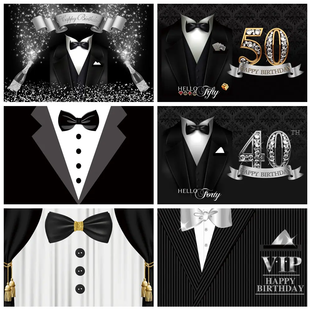 Classic Man Backdrop Black Gentleman Tuxedo Bow Tie Mr Men Adult Birthday Party Photography Background Decor Photo Booth Studio
Classic Man Backdrop Black Gentleman Tuxedo Bow Tie Mr Men Adult Birthday Party Photography Background Decor Photo Booth Studio
