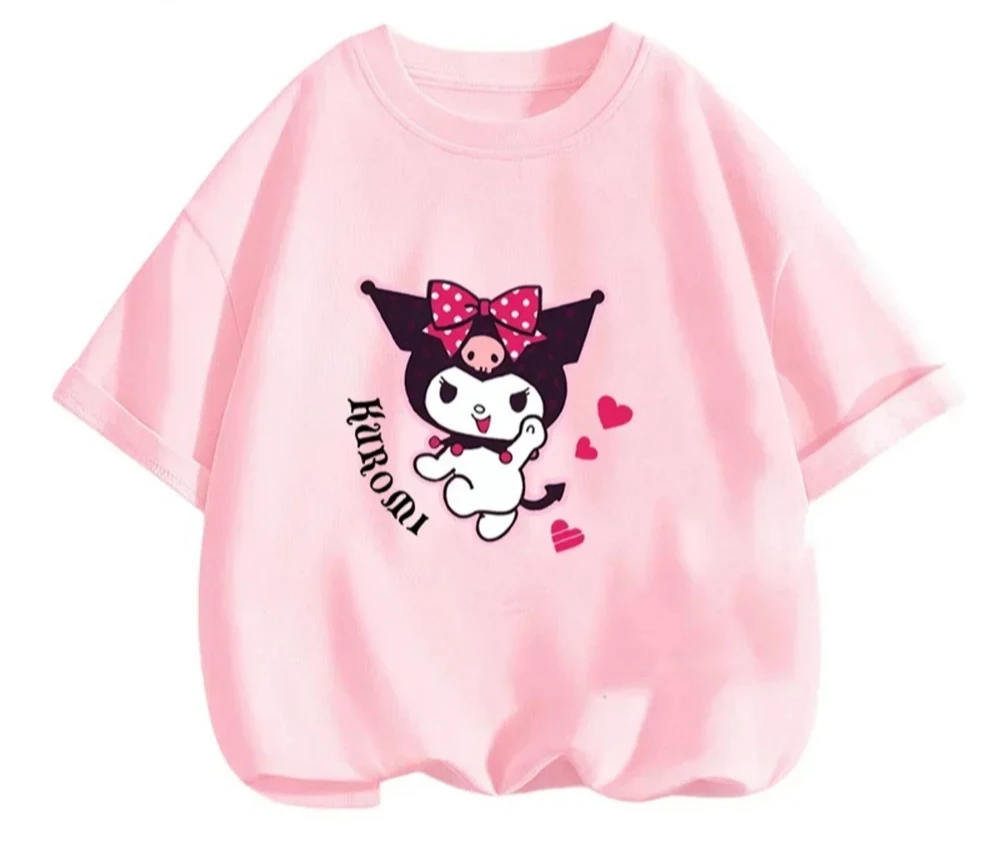 Kuromi новая детская футболка милый Sanrio мультфильм несколько цветов футболка с короткими рукавами для мальчиков и девочек свободная одежда детский спортивный костюм
Kuromi новая детская футболка милый Sanrio мультфильм несколько цветов футболка с короткими рукавами для мальчиков и девочек свободная одежда детский спортивный костюм