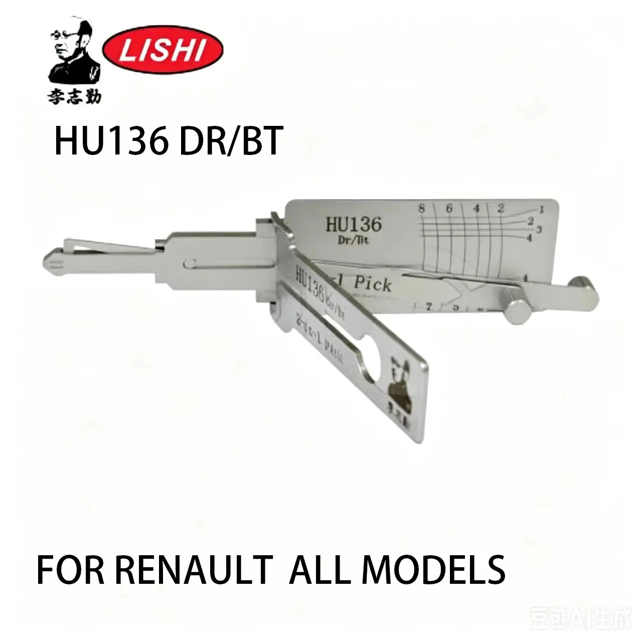 Lishi HU136-AG 2-in-1 Pick & Decoder for Renault Lishi Tool
Lishi HU136-AG 2-in-1 Pick & Decoder for Renault Lishi Tool