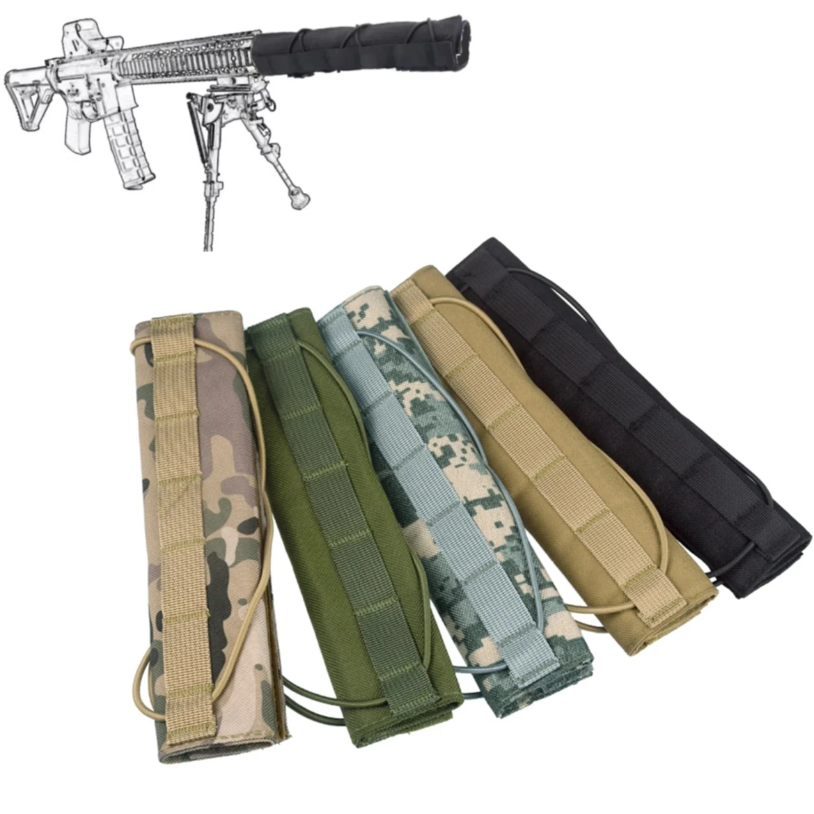 Tactical 22cm Muffler Sleeve Heat Cover Shield Baffler Protective Case Airsoft Suppressor Cover Tactical Accessories
Tactical 22cm Muffler Sleeve Heat Cover Shield Baffler Protective Case Airsoft Suppressor Cover Tactical Accessories