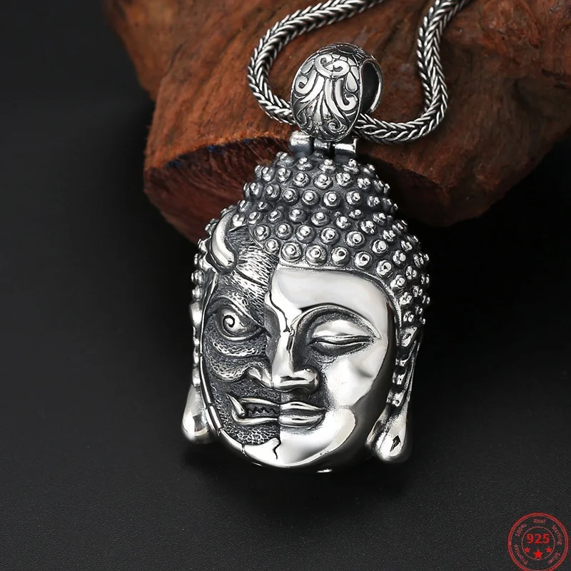 S925 Sterling Silver Charms Pendants for Women Men New Fashion Personality Buddha Between Demon Jewelry
S925 Sterling Silver Charms Pendants for Women Men New Fashion Personality Buddha Between Demon Jewelry