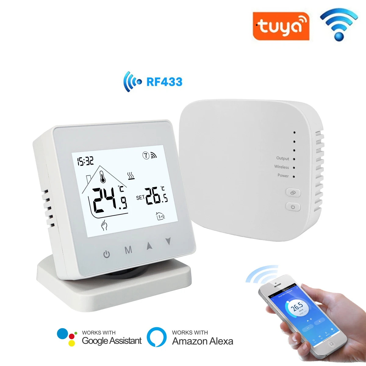 Tuya WiFi Wall-hung Gas Boiler Thermostat APP Voice Remote Control Underfloor Heating Controller Temperature Adjustment
Tuya WiFi Wall-hung Gas Boiler Thermostat APP Voice Remote Control Underfloor Heating Controller Temperature Adjustment