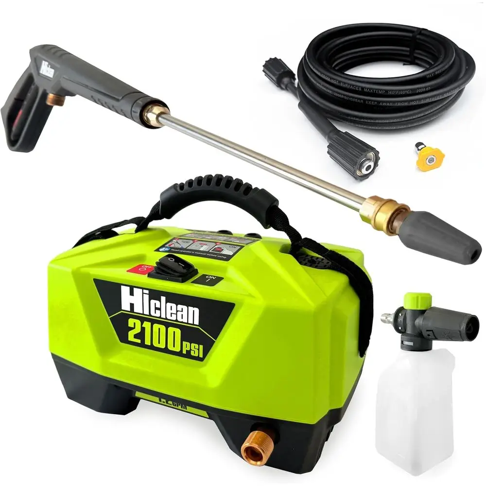 Electric Prure Washer 2100 PSI - Portable Power Washer or Car Detailing, Patios, ences and Outdoor Cleaning, Compact Design with
Electric Prure Washer 2100 PSI - Portable Power Washer or Car Detailing, Patios, ences and Outdoor Cleaning, Compact Design with