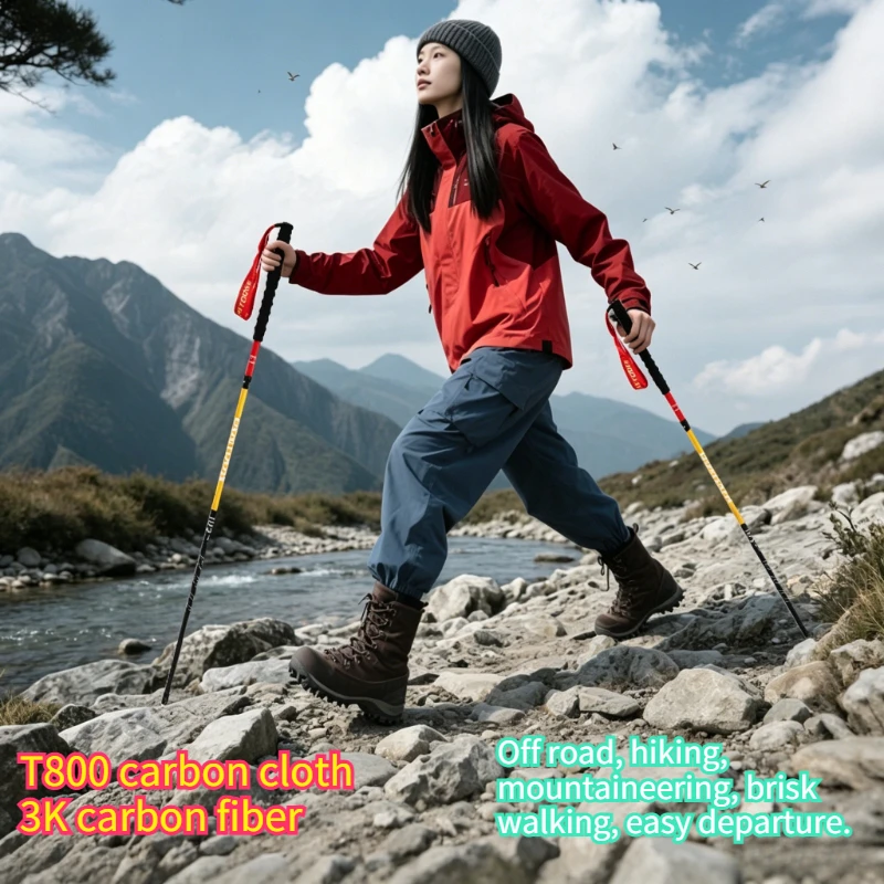 Folding Ultralight Hiking Pole Carbon Climbing Stick Fiber Trekking Trail Running Survival Defense Combat Cane Extend Crutches
Folding Ultralight Hiking Pole Carbon Climbing Stick Fiber Trekking Trail Running Survival Defense Combat Cane Extend Crutches