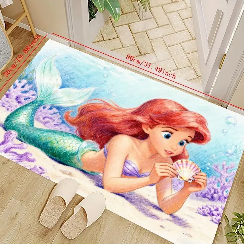 1PC The Little Mermaid Princess Ariel Floor Mat, 50x80cm (19.68x31.49inch) Cartoon Ocean Theme Area Rug, Non-Slip Washable Carpe
1PC The Little Mermaid Princess Ariel Floor Mat, 50x80cm (19.68x31.49inch) Cartoon Ocean Theme Area Rug, Non-Slip Washable Carpe