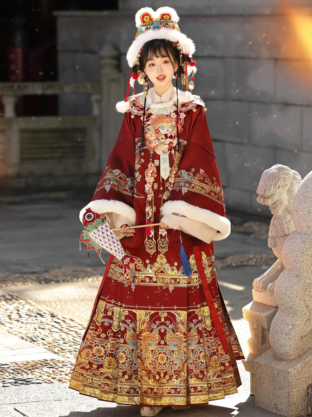 Original New Year's Gown for Women Winter High Waist T Top with Cloud oulders Red Skirt Ming Dynas Wedding Dr
Original New Year's Gown for Women Winter High Waist T Top with Cloud oulders Red Skirt Ming Dynas Wedding Dr