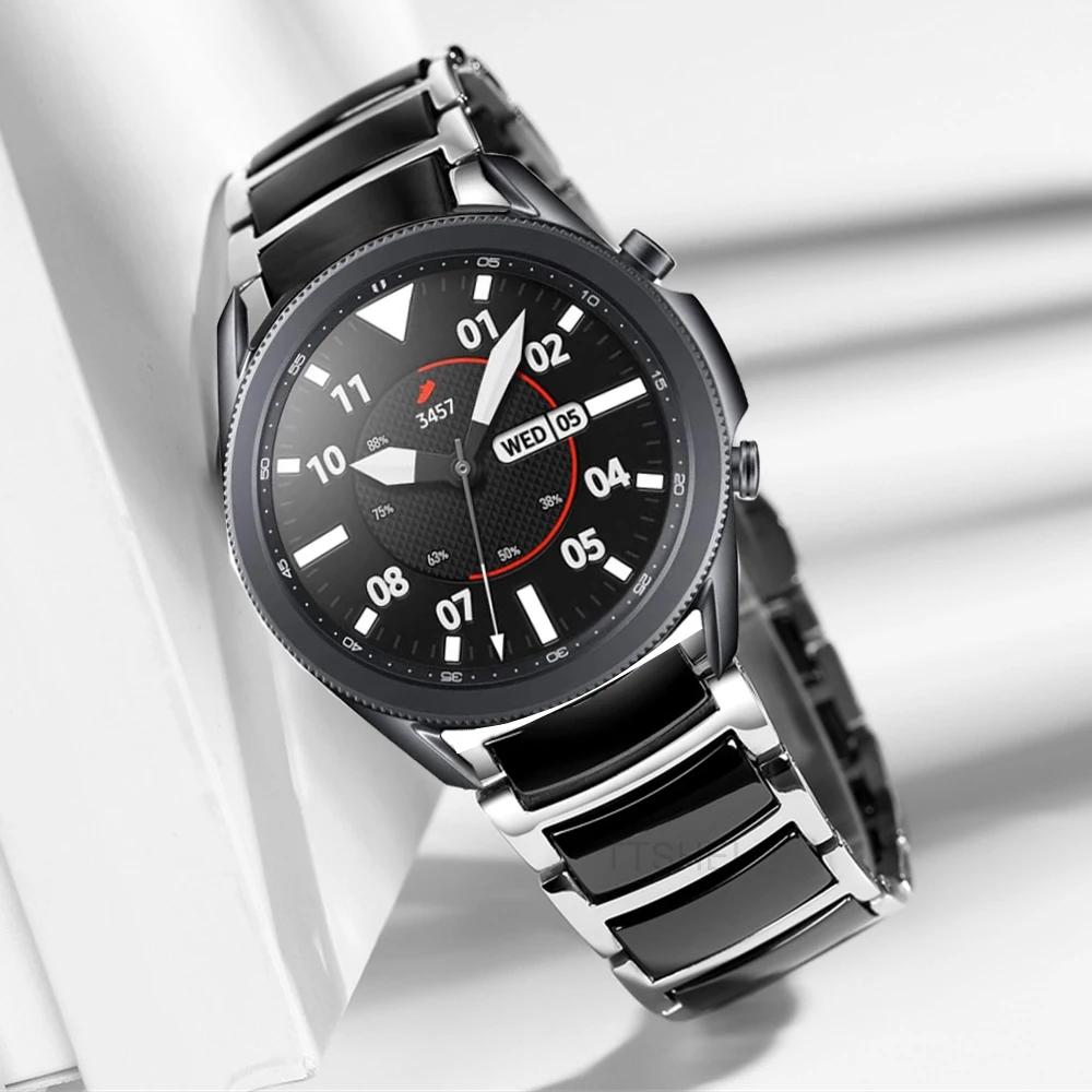 Для samsung galaxy watch 3 ремешка 45 мм 41 мм Galaxy Watch4 классический ремешок из нержавеющей стали керамический роскошный браслет для huawei gt2e
Для samsung galaxy watch 3 ремешка 45 мм 41 мм Galaxy Watch4 классический ремешок из нержавеющей стали керамический роскошный браслет для huawei gt2e