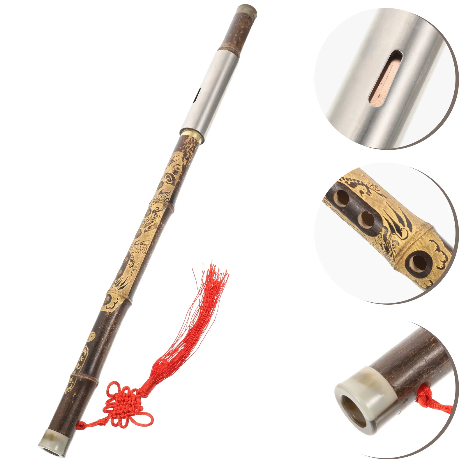 Bamboo Bawu Flute Vertical Instrument Copper F Hole Polished Sound Smooth Beautiful Tone Traditional for Beginner
Bamboo Bawu Flute Vertical Instrument Copper F Hole Polished Sound Smooth Beautiful Tone Traditional for Beginner