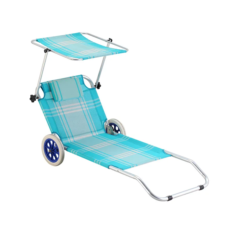 Factory Outdoor Wheeled Beach Chair Folding Leisure Chair Shade Multifunctional Lounge Chair Single Bed Wholesale
Factory Outdoor Wheeled Beach Chair Folding Leisure Chair Shade Multifunctional Lounge Chair Single Bed Wholesale