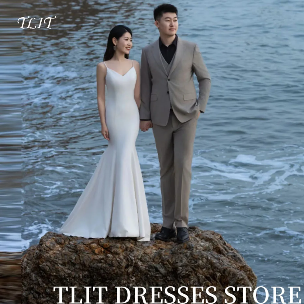 TLIT Elegant White Mermaid Wedding Dress Strapless Prom Gowns Korea Bridal Dress Photos Shoot Customized Floor-Length Gowns
TLIT Elegant White Mermaid Wedding Dress Strapless Prom Gowns Korea Bridal Dress Photos Shoot Customized Floor-Length Gowns