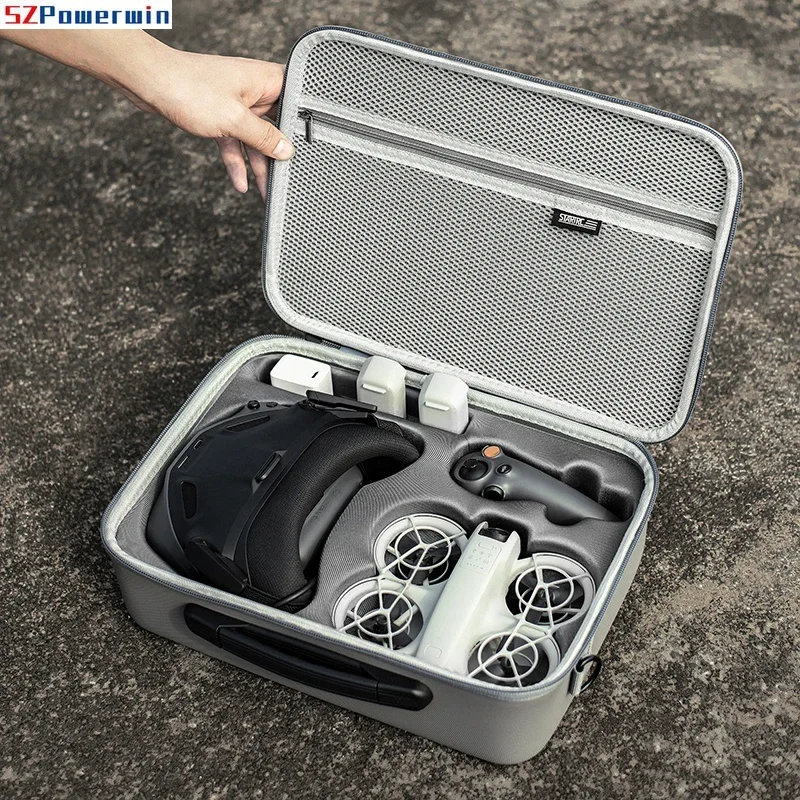 Портативный чехол для DJI NEO, защитная противоударная сумка для хранения, сумка через плечо для DJI RC N3, пульт дистанционного управления и аксессуар для аккумулятора
Портативный чехол для DJI NEO, защитная противоударная сумка для хранения, сумка через плечо для DJI RC N3, пульт дистанционного управления и аксессуар для аккумулятора