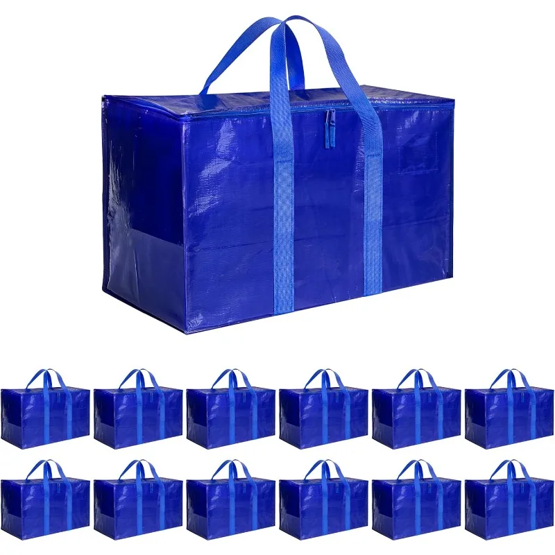 12 Pack Moving Bags, Heavy Duty Storage Totes with Lids, Sturdy Handles& Zipper, Moving Boxes Alternative
12 Pack Moving Bags, Heavy Duty Storage Totes with Lids, Sturdy Handles& Zipper, Moving Boxes Alternative