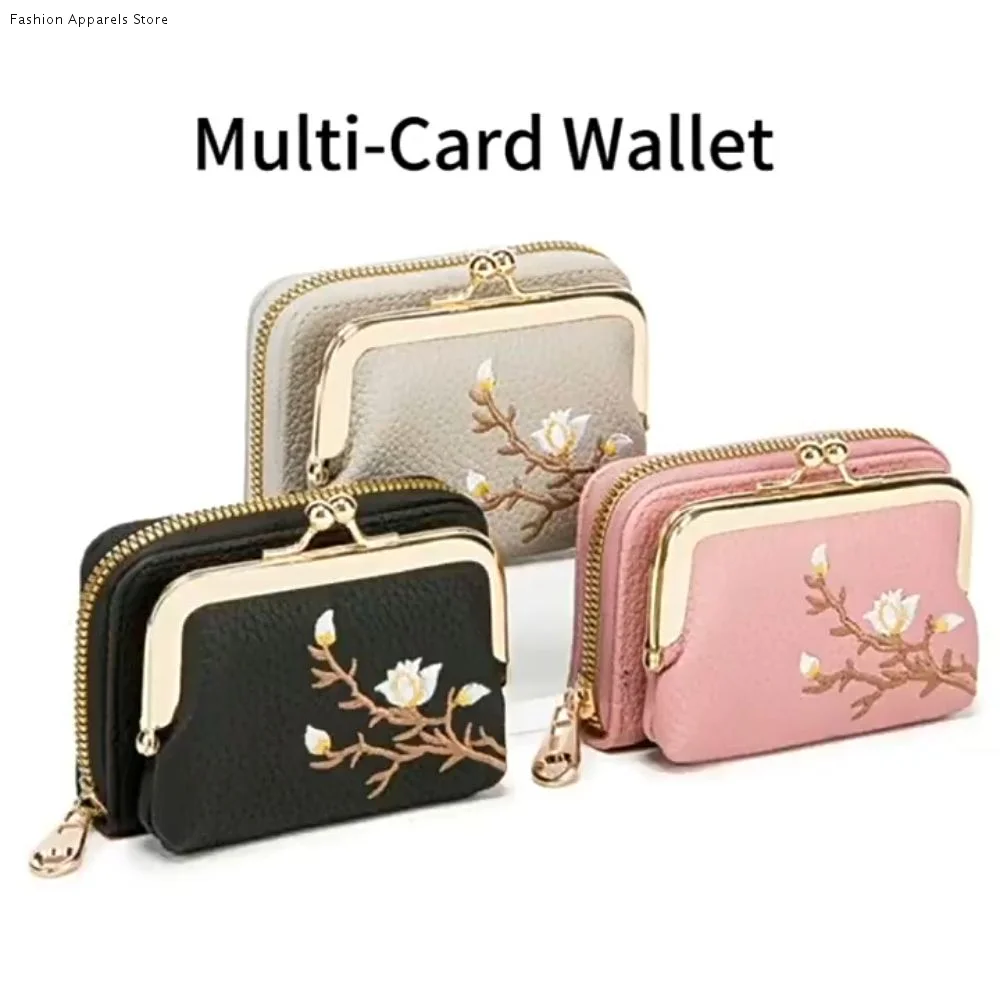 Korean Style PU Clasp Clutch Bag Wallets Zipper Flower Embroidery Coin Purse Storage Bag Pouch Card Holder Outdoor 
Korean Style PU Clasp Clutch Bag Wallets Zipper Flower Embroidery Coin Purse Storage Bag Pouch Card Holder Outdoor