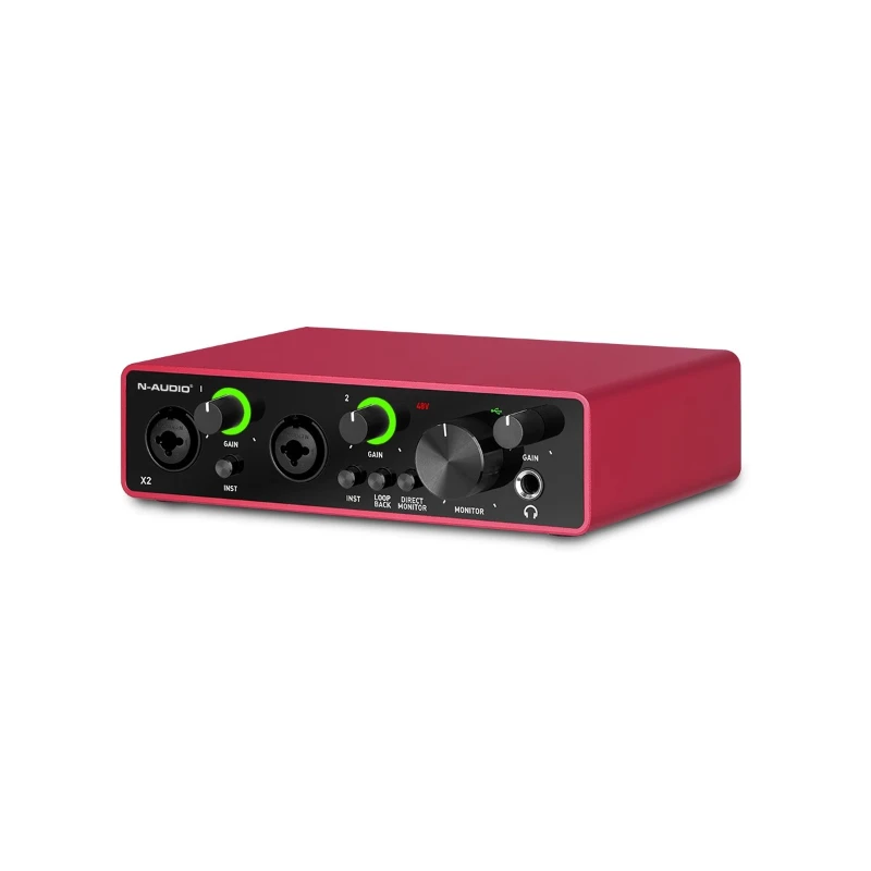 N-AUDIO X2 professional grade 192KHz external audio interface sound card USB computer sound card recording live broadcast
N-AUDIO X2 professional grade 192KHz external audio interface sound card USB computer sound card recording live broadcast