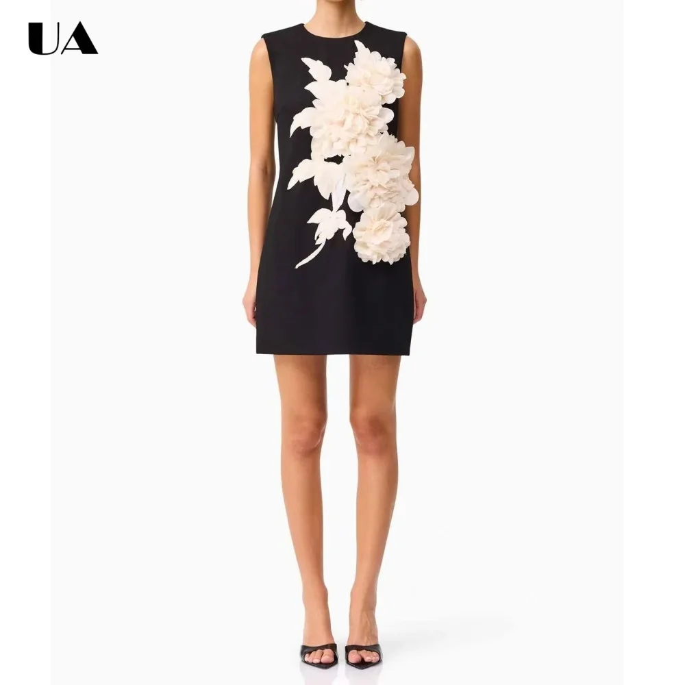 Fashionable Embroidered O-neck Mini Dress, Trendy 3D Flower Short Dresses for Women, Vintage Sleeveless Cocktail Party Dress
Fashionable Embroidered O-neck Mini Dress, Trendy 3D Flower Short Dresses for Women, Vintage Sleeveless Cocktail Party Dress