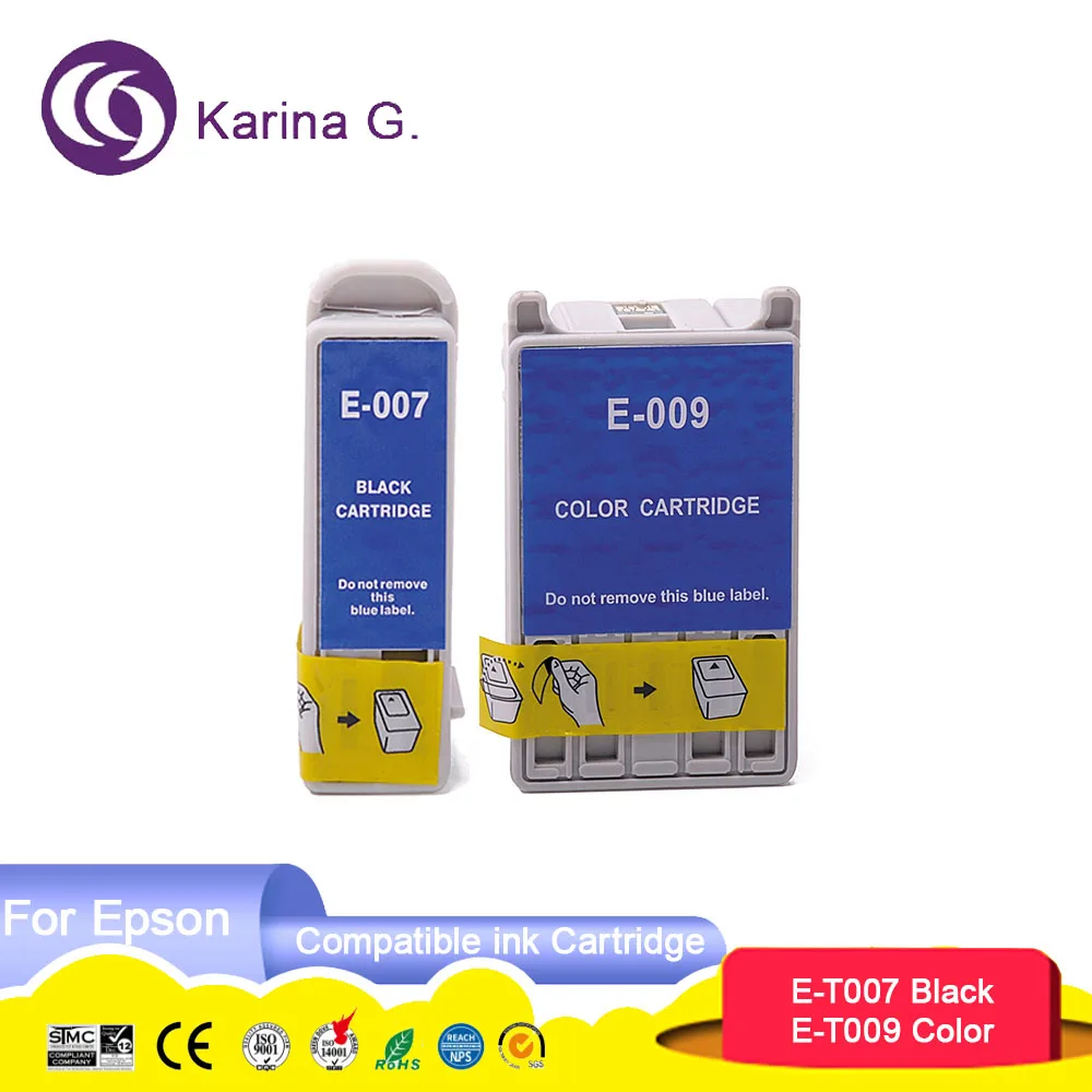 Совместимый картридж с чернилами для T007, T009, подходит для Epson Stylus Photo 900, 1270, 1280, 1290, 1290S и др. принтера
Совместимый картридж с чернилами для T007, T009, подходит для Epson Stylus Photo 900, 1270, 1280, 1290, 1290S и др. принтера