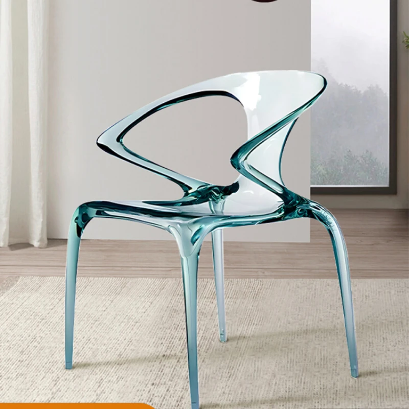 Acrylic dining table tea chair light luxury premium Italian plastic armrest transparent backrest crystal chair
Acrylic dining table tea chair light luxury premium Italian plastic armrest transparent backrest crystal chair
