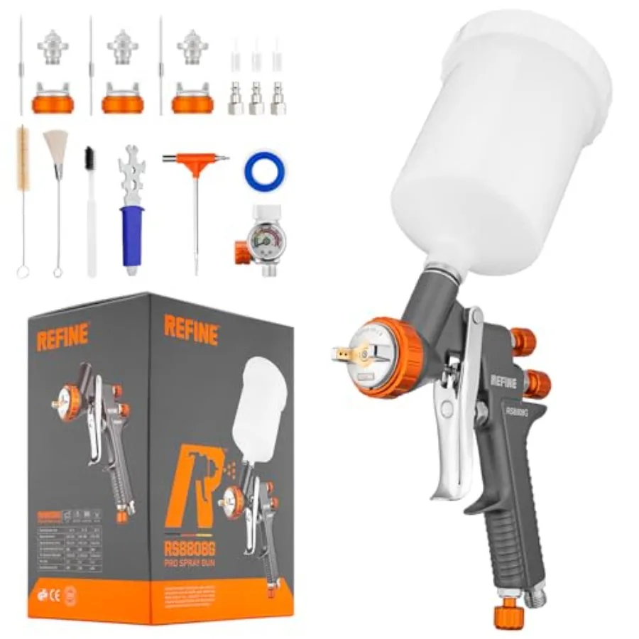 Air Spray Gun Auto Paint Gun with 1.4/1.8/2.0mm Nozzle Professional Automotive Spray Gun Air Compressor Auto Body Paint Sprayer
Air Spray Gun Auto Paint Gun with 1.4/1.8/2.0mm Nozzle Professional Automotive Spray Gun Air Compressor Auto Body Paint Sprayer