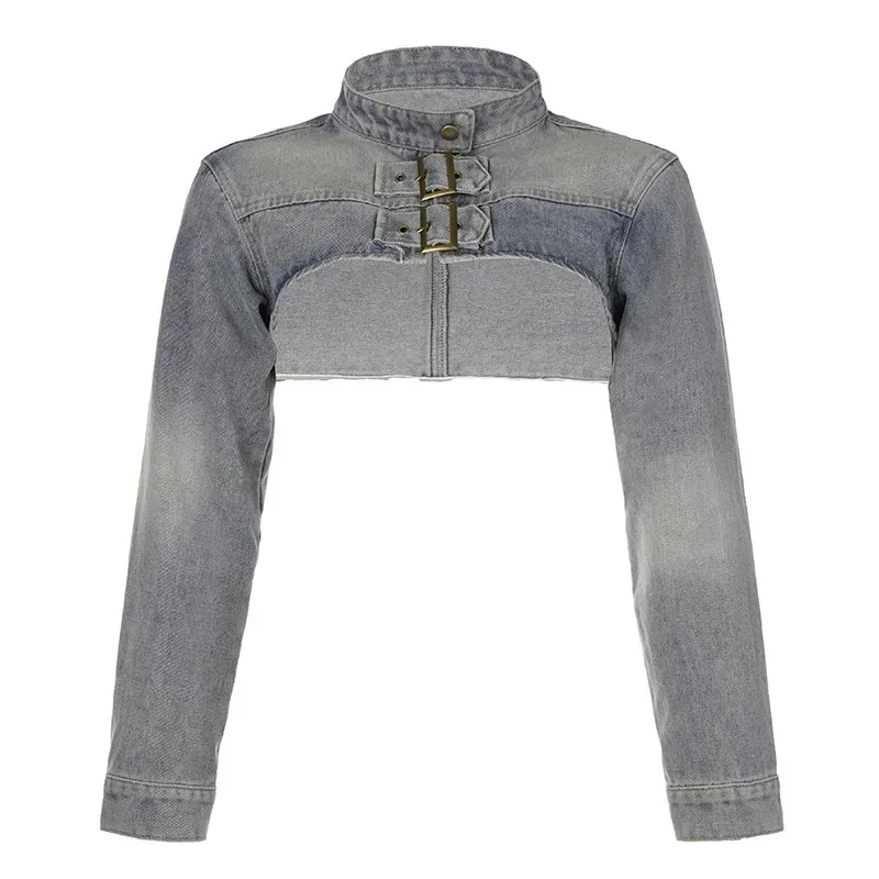 Spring and Summer Streetwear Hot Girl Ultra Short Denim Jacket for Women's Fashion Stand Up Collar Coat Y2k
Spring and Summer Streetwear Hot Girl Ultra Short Denim Jacket for Women's Fashion Stand Up Collar Coat Y2k
