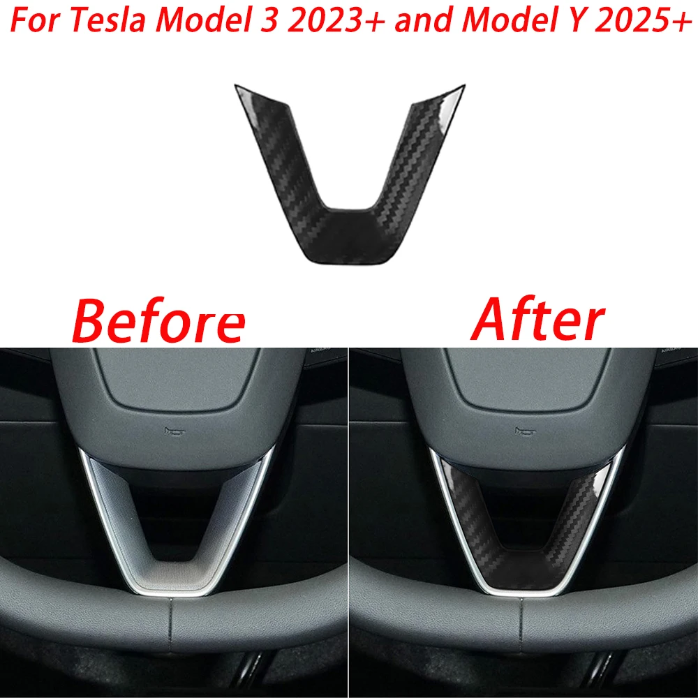 For Tesla Model 3 2023+ and Model Y 2025+ Dry Carbon Fiber Sticker Under the Steering Wheel Automotive Interior Accessories
For Tesla Model 3 2023+ and Model Y 2025+ Dry Carbon Fiber Sticker Under the Steering Wheel Automotive Interior Accessories