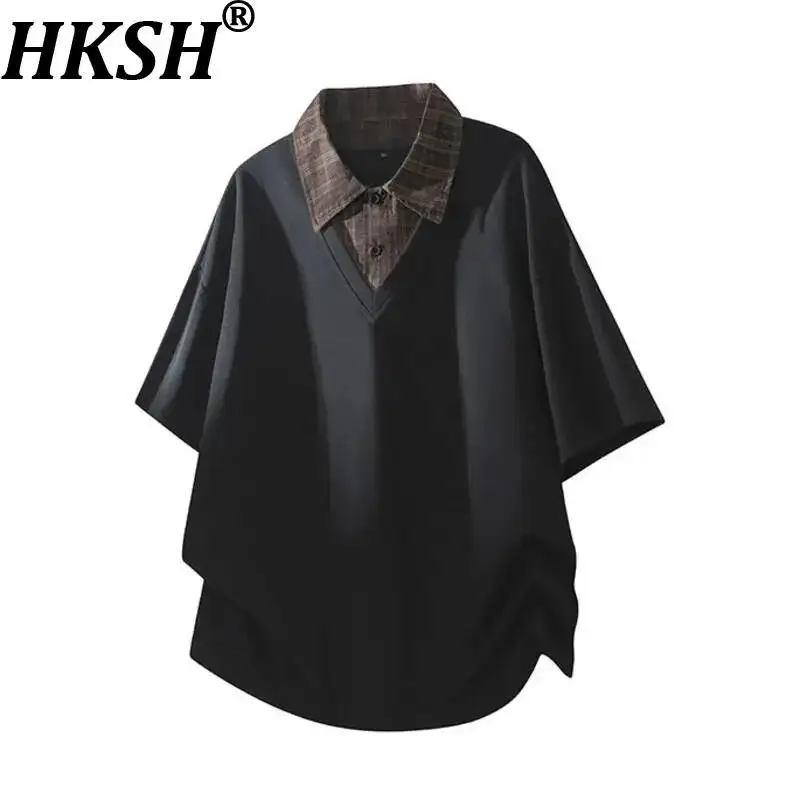 HKSH Summer New Men Vintage England Style Turn-down Collar Short-Sleeve T-shirt Trendy Korean Version Slim-Fit Vibe Tees HK24710
HKSH Summer New Men Vintage England Style Turn-down Collar Short-Sleeve T-shirt Trendy Korean Version Slim-Fit Vibe Tees HK24710