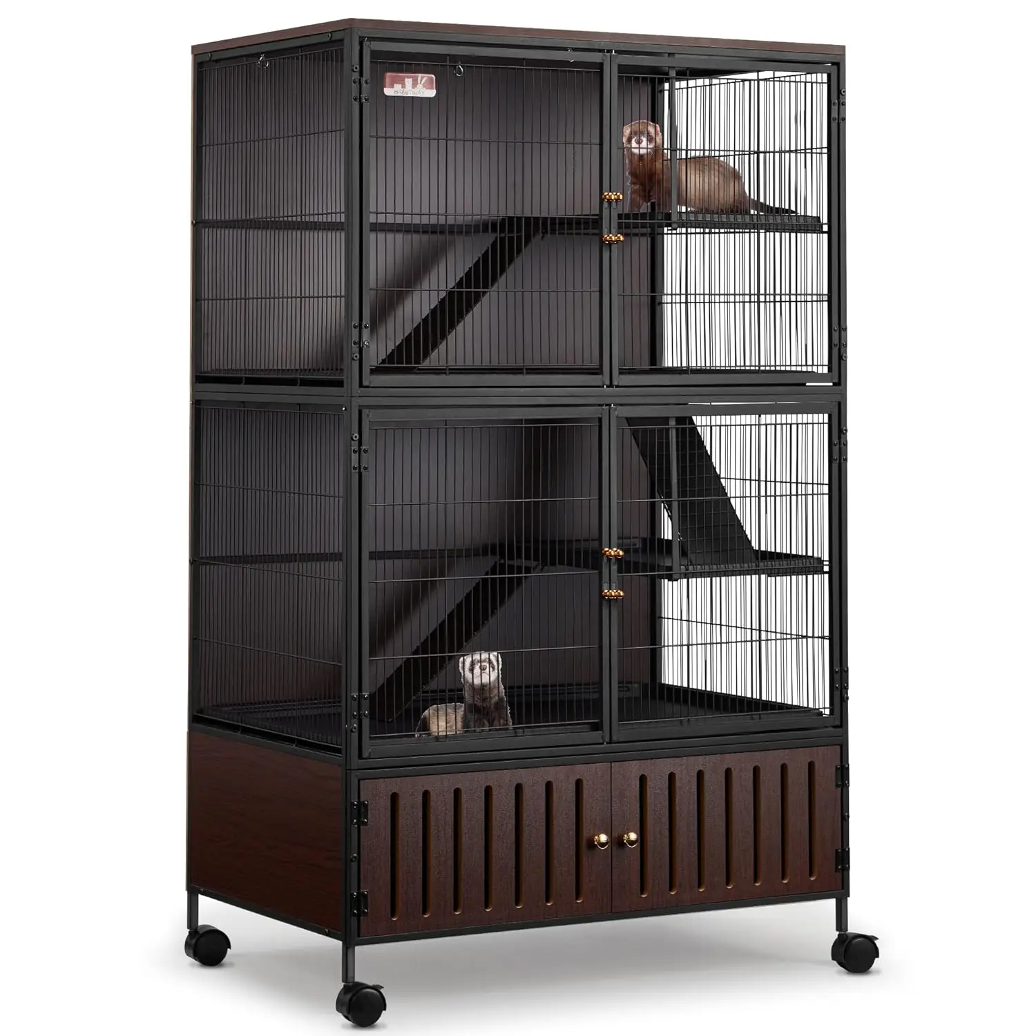 60''H Metal Large Ferret Cage, Rolling Chinchilla Cage with Removable Ramps& Double Door, Critter Nation with, Customized
60''H Metal Large Ferret Cage, Rolling Chinchilla Cage with Removable Ramps& Double Door, Critter Nation with, Customized