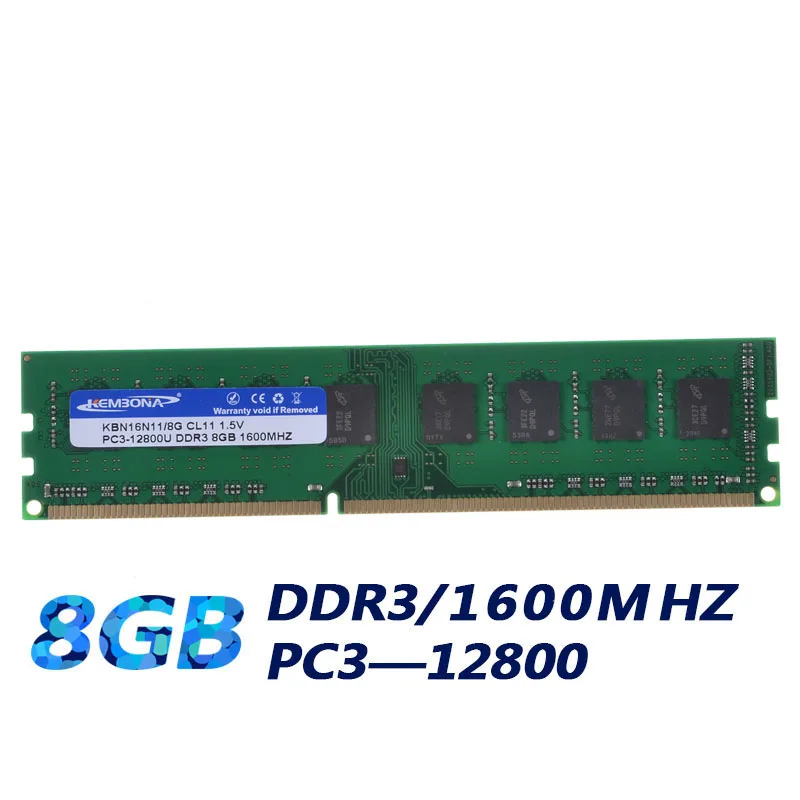 KEMBONA DDR3 8 ГБ Memoria Ram ddr3 1600 для материнской платы A-M-D, настольного компьютера PC3-12800, новинка, пожизненная гарантия
KEMBONA DDR3 8 ГБ Memoria Ram ddr3 1600 для материнской платы A-M-D, настольного компьютера PC3-12800, новинка, пожизненная гарантия