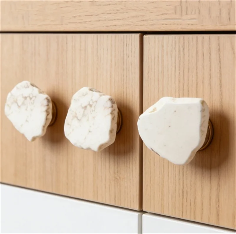 Irregular White Turquoise Cabinet Handles Drawer Door Knobs Brass Furniture Handle For Kitchen Cupboard Wardrobe Closet Pulls
Irregular White Turquoise Cabinet Handles Drawer Door Knobs Brass Furniture Handle For Kitchen Cupboard Wardrobe Closet Pulls