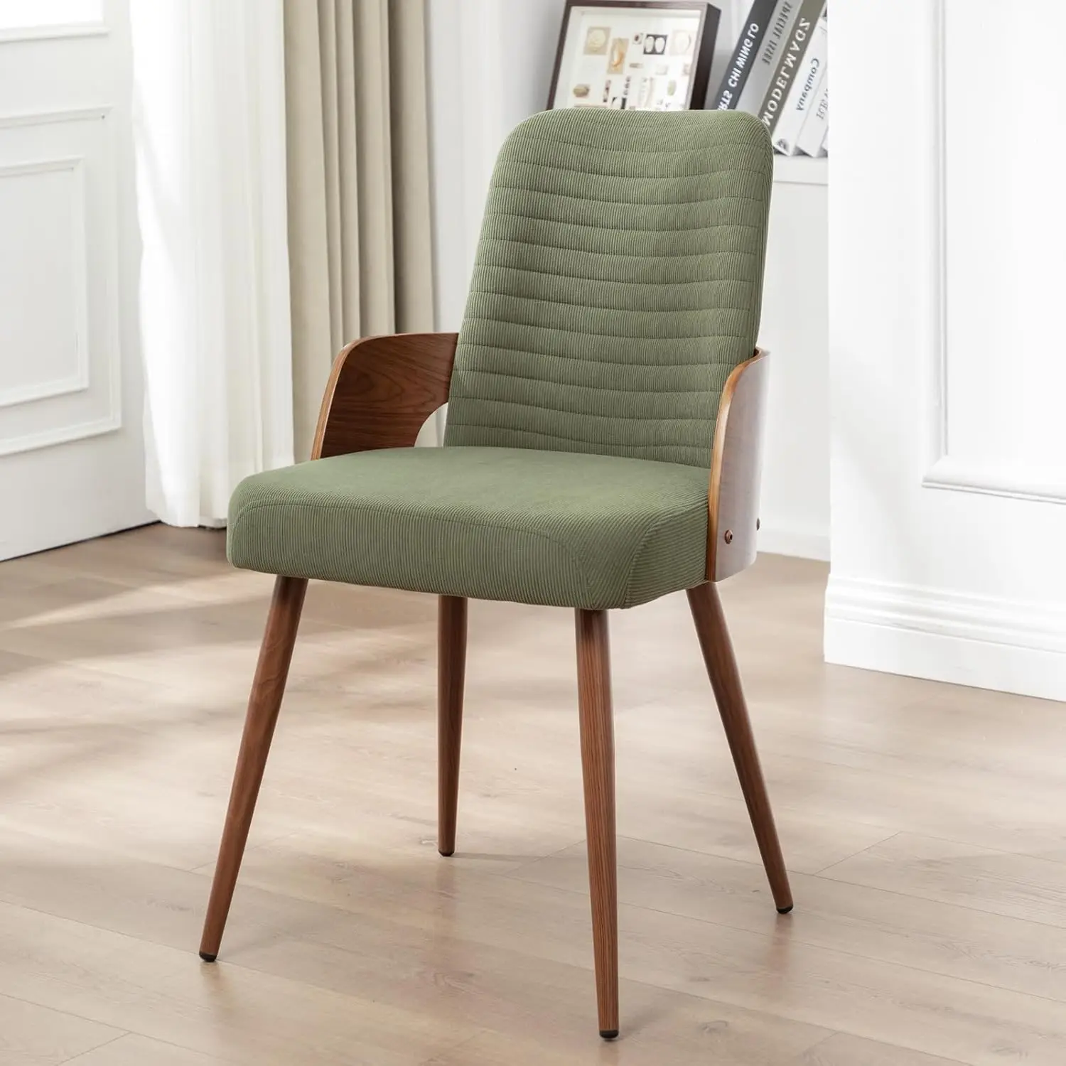 Mid Century Corduroy Upholstered Dining Chair Metal Legs Armless No Wheels Kitchen Office 1PCS, Customized
Mid Century Corduroy Upholstered Dining Chair Metal Legs Armless No Wheels Kitchen Office 1PCS, Customized