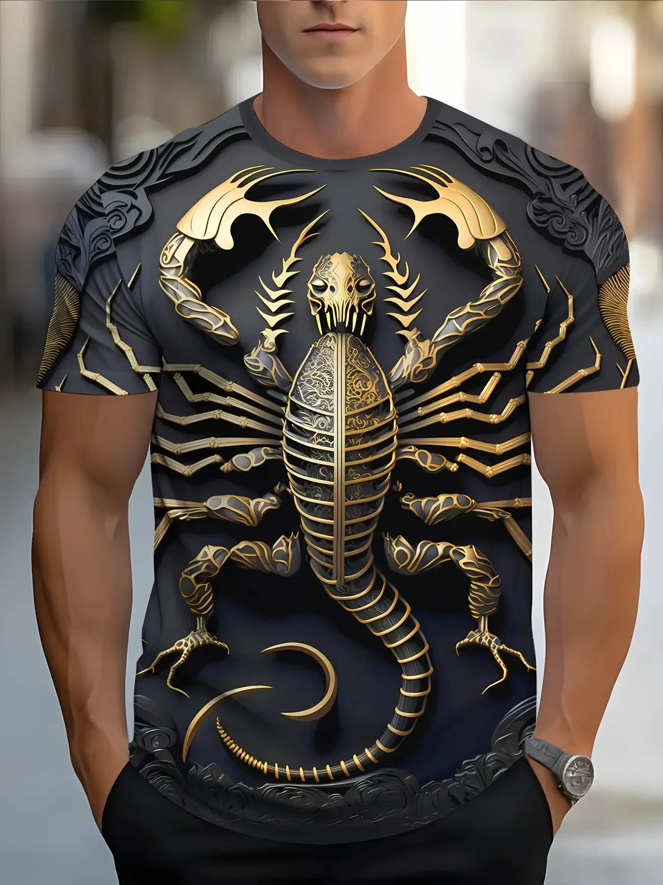 Golden Scorpion Graphic 3D Printed Men's T-shirt Everyday & Halloween Costumes Oversized Shirt Short Sleeve Tees Men's Clothing
Golden Scorpion Graphic 3D Printed Men's T-shirt Everyday & Halloween Costumes Oversized Shirt Short Sleeve Tees Men's Clothing